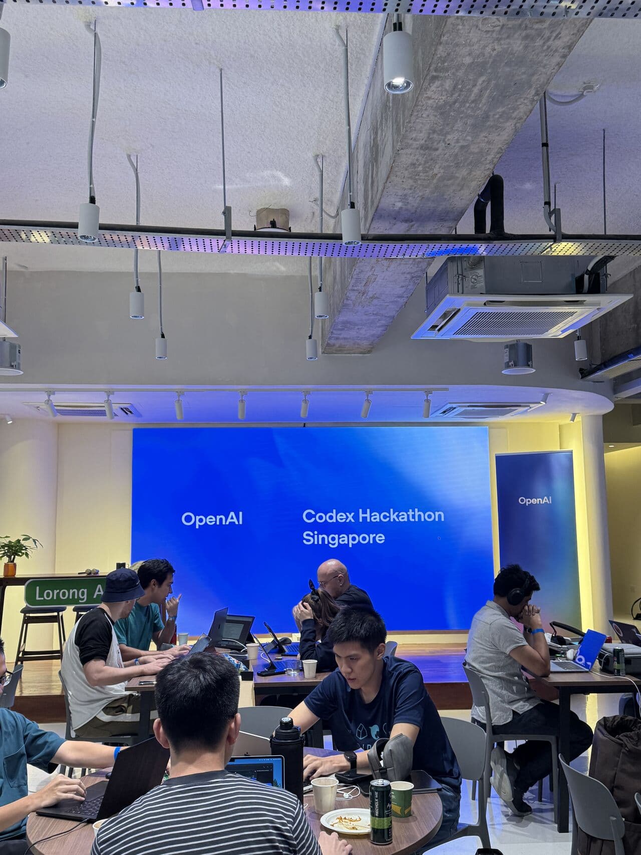 Hans Ong at the OpenAI Codex hackathon